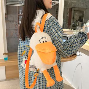 입큰 오리 인형 가방 거위 백팩 피크닉 소풍 배낭