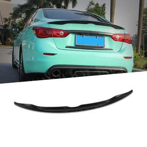 실제 카본  리어 스포일러 부트 립 윙 인피니티 Q50 Q50S 2014 - 2020 FR