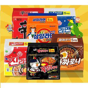 대표라면 모음 신라면5+진라면5+삼양5 (WFGQ5FE)
