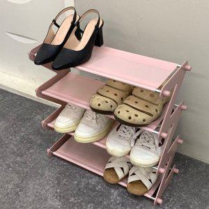 핑크 현관 신발정리대 슬리퍼 실내화거치대 조립식 (WFGTG1L)