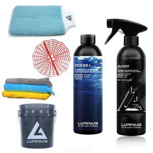 [기타]루미너스 셀프세차 6종 패키지(글로시500ml+버킷+그릿가드+오션카샴푸500ml+워시미트+3색타월)