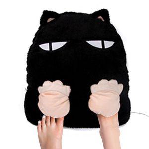 블랙캣 고양이 USB 발열 쿠션 발난로 방석 손난로