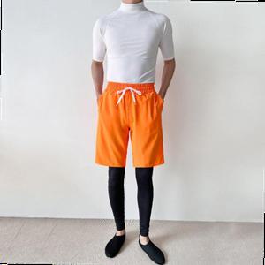 DHO3379-SBA227 남자비치반바지워터레깅스세트-오렌지