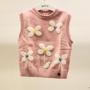 아가방 봄 여아 니트 조끼 HC04 유아 데일리 조끼  01R131351