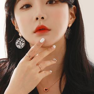 [헤스티아][핑크선물포장+쇼핑백] Mina Surgical Steel Ring  서지컬(써지컬) 반지