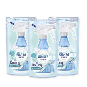 [기타]페브리즈 섬유탈취제 실내건조 다우니 프레시클린향 리필 320ml, 3개