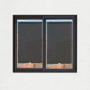 롤 블라인드 창문 방염 암막스크린 도트블랙 37X125