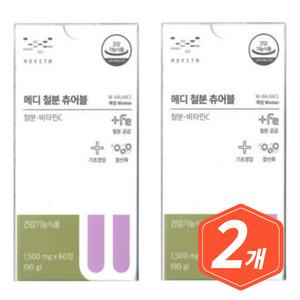 모비타 메디 철분 츄어블 60정/ 2개 중년 여성 시니어 여자 철분제