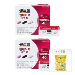 센트룸 원데이팩 우먼 40, 2개 + 증정 (포지타노 레몬캔디, 125g, 1개)