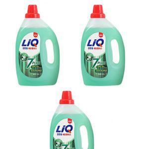 애경 리큐 진한겔 세븐플러스 2.2L 용기 3묶음 세탁세제 일반세탁 드럼세탁