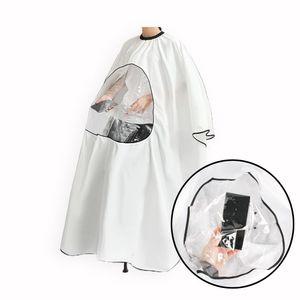 바버샵 롱커트보 투명창 헤어커튼보 업소용 클립형 자기 커트 미용실가운 핸드폰 투명
