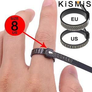 KISMIS 1PC 화이트/블랙 미국/EU 크기 결혼 반지 밴드 Sizer 측정 테스터 손가락 게이지 쥬얼리 액세서리