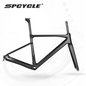 자전거프레임 Spcycle 림 브레이크 탄소 도로 자전거 프레임 700x32C BB86 내부 케이블 셋 경주