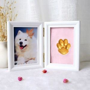 강아지 발도장 클레이 액자 애견 고양이프레임 발도장키트 DIY 소중한 스탬프 생일 키트