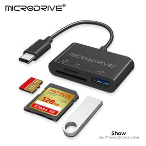 cf카드 메모리카드 3 In 1 마이크로 USB C 어댑터 TF SD 카드 리더기 USB-C 메모리 OTG U 디스크 Macbook S