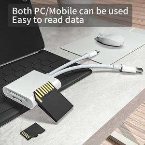 cf카드 메모리카드  2 in 1 C L 멀티 카드 리더기 iPhone 16 용 고속 SD TF 메모리 Huawei Samsung 충전 변