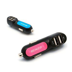 고품질 파워 급속 충전기 2포트 USB 색상랜덤 차량용 충전 (WFHLFYH)