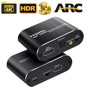 4K HDMI ARC 오디오 추출기 HDMI-광학 Toslink SPDIF + 3.5mm AUX 잭 스테레오 어댑터 리턴 채널 변환기