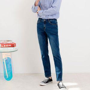 남자 스판 슬림 일자핏 중청 캐주얼 청바지 (S~2XL) 빈폴청바지 지프청바지 연청바지