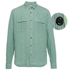 [CP COMPANY][당일]24SS CP 렌즈 와펜 포켓 셔츠 그린 16CMSH301A 005415G 626
