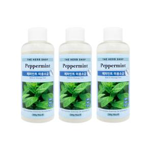 더허브샵 마사지 족욕 미용 소금 페퍼민트향 200g X3