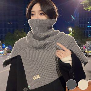 여성 트임 가을 겨울 숄워머 니트 넥워머 망토 머플러 워머