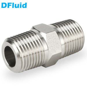SS316 수 NPT BSP BSPT R 나사 육각 니플 니뿔 1/8인치 1/4인치 3/8인치 1/2인치 3/4인치 1인치 파이프 피팅 커넥터 3000psig 20MPa 스텐레스