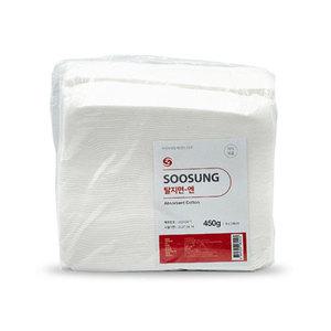 수성 탈지면 4x24cm 절단솜 화장솜 대용량 450g