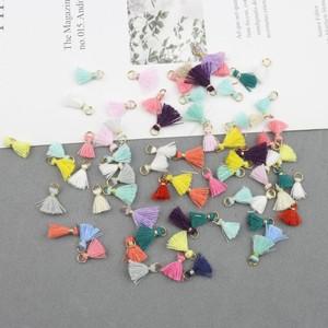 면사 미니 태슬 트림 펜던트 DIY 공예 재료 쥬얼리 귀걸이 장 행잉 링  프린지 1cm 50 개