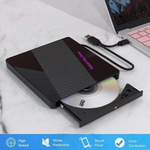 USB Typec 3.0 외부 CD/DVD 광학 드라이브 플레이어 버너 포트가 있는 다기능 PC 노트북용 카드 리더기