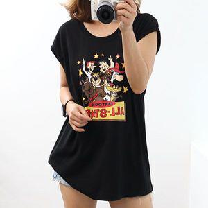 여성 올스 박스 바캉스 빅사이즈 민소매 홈웨어 오버핏 운동복 여름 면 롱 나시 티 티셔츠