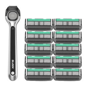 도루코 슬릭엣지 면도기 핸들 1개 + 면도날 10개 면도기 면도날세트 gi