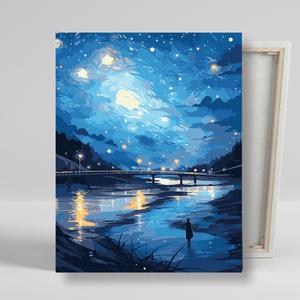 아이러브페인팅 DIY캔버스형 그림그리기 40x50cm 별 헤는 밤산책