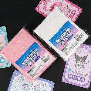 [기타]하트 홀로그램 포토카드 슬리브 3000 랜덤 (분흰/463)