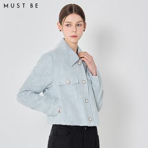 [머스트비][머스트비(MUSTBE)] 카라 트위드 울자켓 (택가격 124000원)