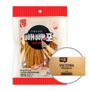 한진식품 빼빼어포 매운맛 24g 30개 사무실 간식