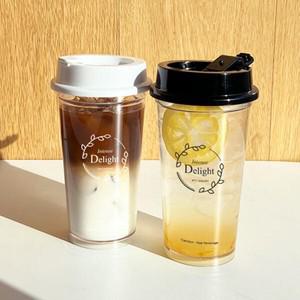 티스카페 딜라이트 투명 리유저블 플립캡 텀블러 (에코젠 530ml)