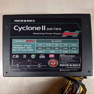 중고파워 마이크로닉스 Cyclone II 시리즈 600W파워서플라이