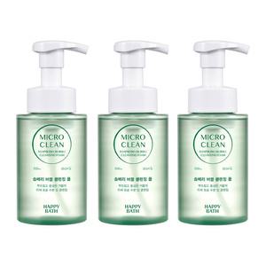 해피바스 마이크로클린 솝베리 버블클렌징폼, 300ml, 3개