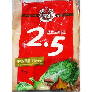 2.5 핵산 고복합 백설 1kg 발효 조미료 MSG 식자재 미원 식자제 식자재전문 식자재업체