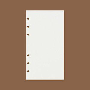 [디작소]6공 무지 A6 다이어리 속지 무선 180매 리필내지