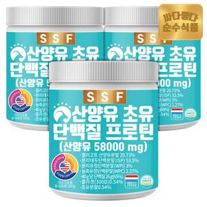 [결제단10%]순수식품 산양유 초유 어린 피쉬 콜라겐 단백질 프로틴 쉐이크 280g x 3통 / 파우더 분말 가루