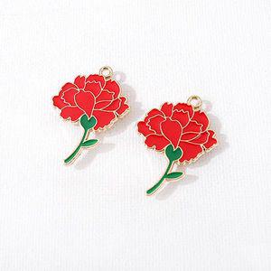 싼비즈 [7356-24]에폭펜던트 카네이션 20x31mm 골드 ,1개