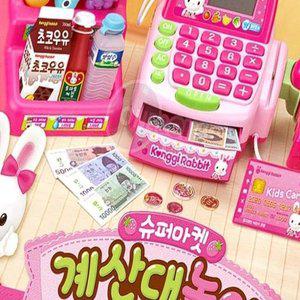 [기타]레써니 슈퍼마켓 계산대 놀이 장난감 계산공부 유아 신기한 실감나