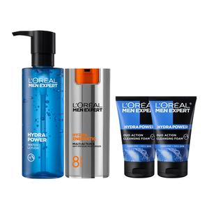 로레알파리 맨 엑스퍼트 쿨링 올인원 120ml + 안티에이징 올인원 50ml +아쿠아 클렌징 폼 50ml 2개
