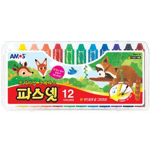 아모스 파스넷 12색 크레파스 색칠 미술놀이 MB 1542693 오피스존 J
