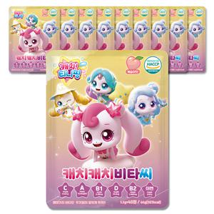 캐치티니핑 캐치비타씨 키즈 비타민 어린이 캐릭터 간식 복숭아맛 40정 10개