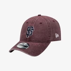 뉴에라 940UNST MLB 샌프란시스코 자이언츠 피그먼트 워싱 언스트럭쳐 볼캡 버건디 14561825