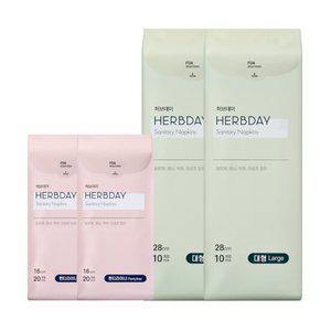 허브데이 생리대 대형2팩+팬티라이너2팩 _60P