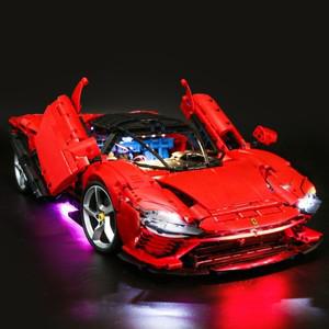 중국 레고 호환 블럭 42143 Daytona SP3 빌딩 블록 용 BYB LED 라이트 키트 장식 램프 원격 제어 레고 빌딩